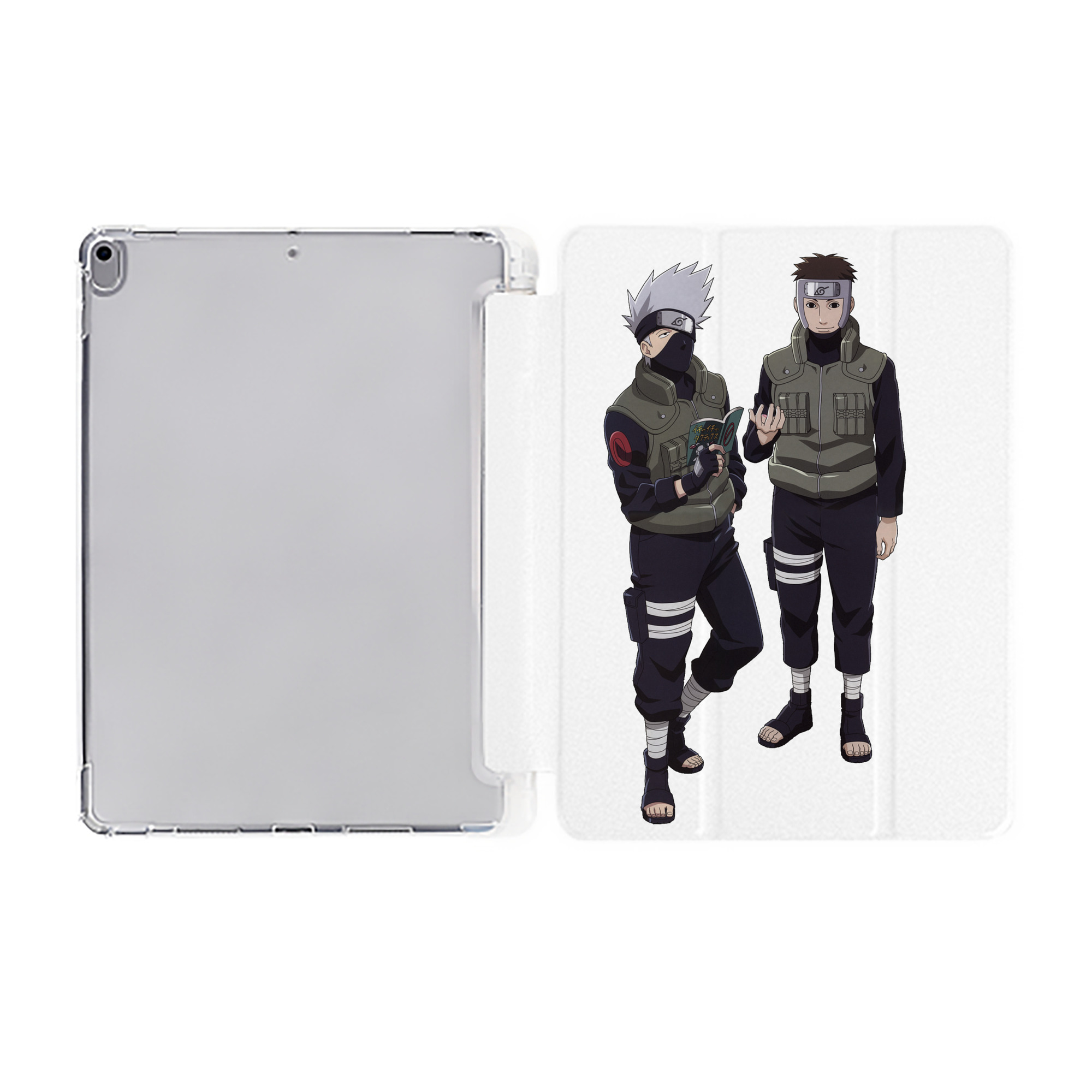 （画像用） NARUTO -ナルト- はたけ カカシ Hatake Kakashi IPad ケース ペン収納付き 三つ折りスタンド PUレザー×シリコン 対応機種9.5/10.5/10.9インチ